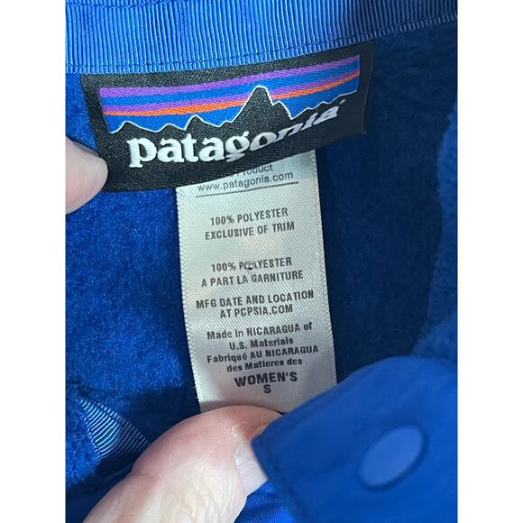 Patagonia Re-Tool Snap-T Fleece Pullover Royal Blue Women's Size Small - Picture 5 of 11